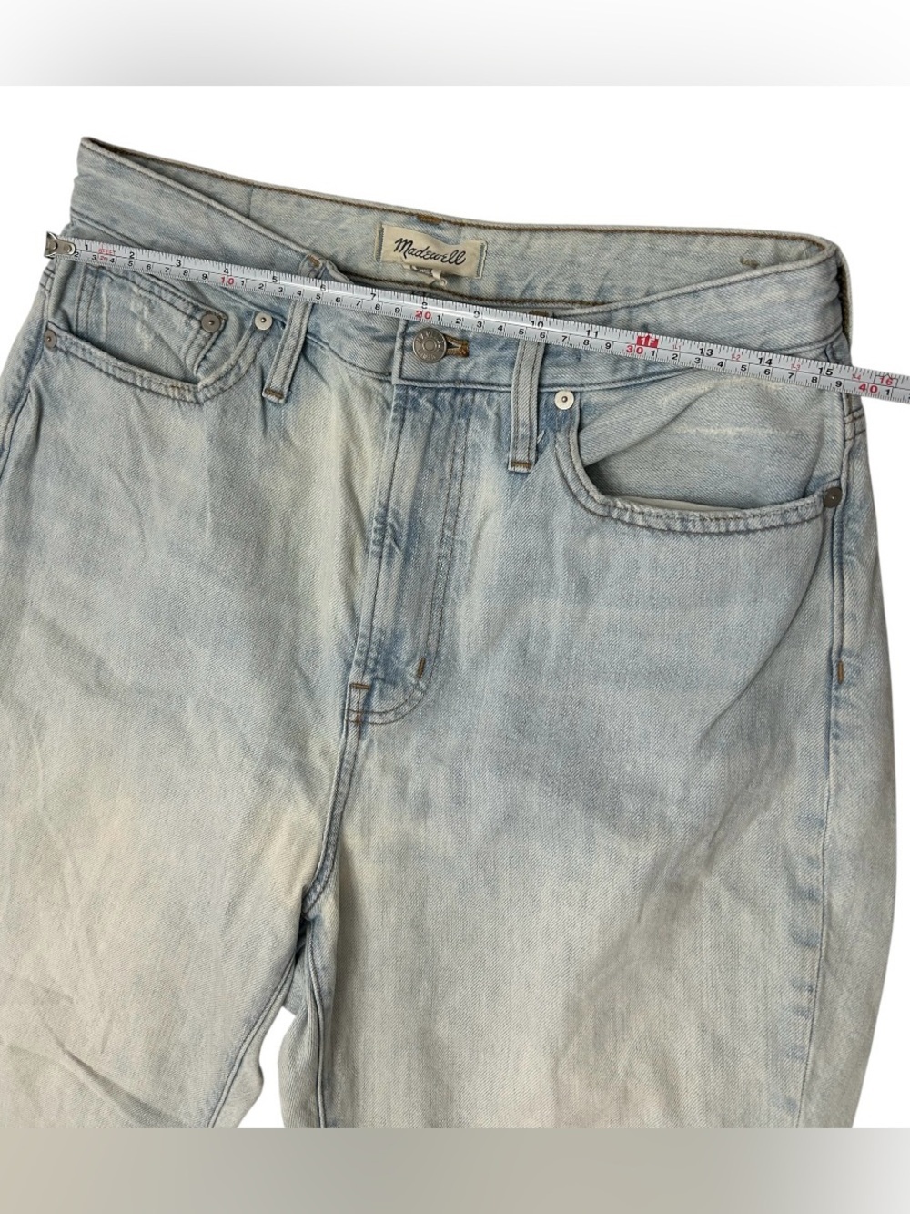 Madewell The Curvy Perfect Vintage Jeans Size 30 Light Wash 100% Cotton Denim - Picture 5 of 10
